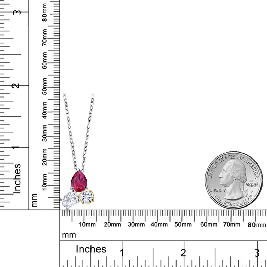 Pendant in 925 Sterling Silver and 10K Yellow Gold
