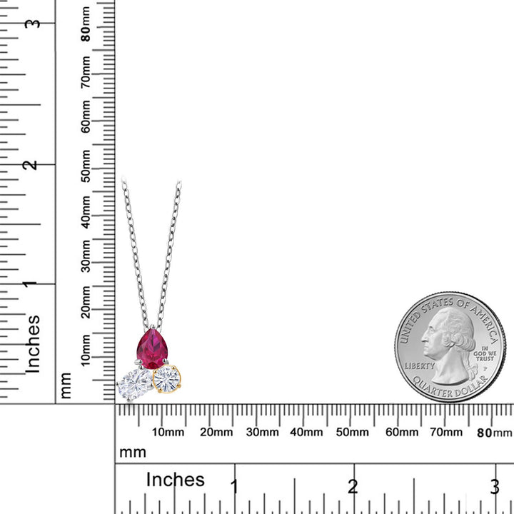 Pendant in 925 Sterling Silver and 10K Yellow Gold
