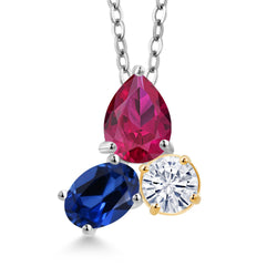 Pendant in 925 Sterling Silver and 10K Yellow Gold