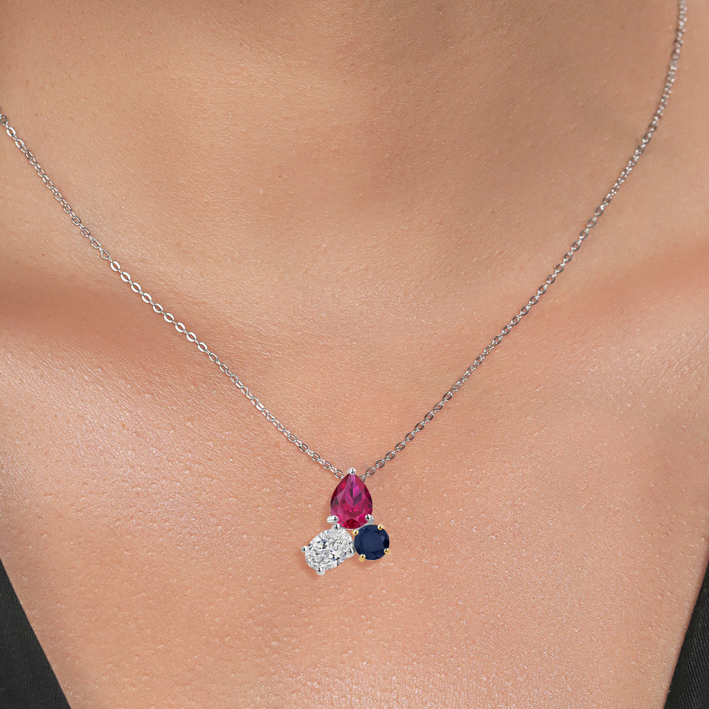 Pendant in 925 Sterling Silver and 10K Yellow Gold