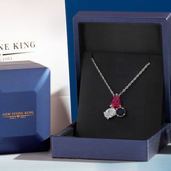 Pendant in 925 Sterling Silver and 10K Yellow Gold