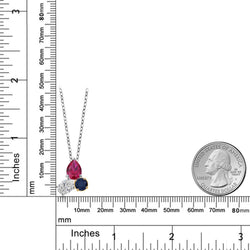 Pendant in 925 Sterling Silver and 10K Yellow Gold