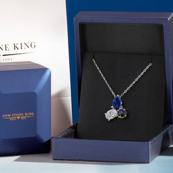 Pendant in 925 Sterling Silver and 10K Yellow Gold