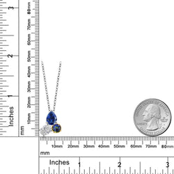 Pendant in 925 Sterling Silver and 10K Yellow Gold