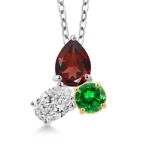 Pendant in 925 Sterling Silver and 10K Yellow Gold