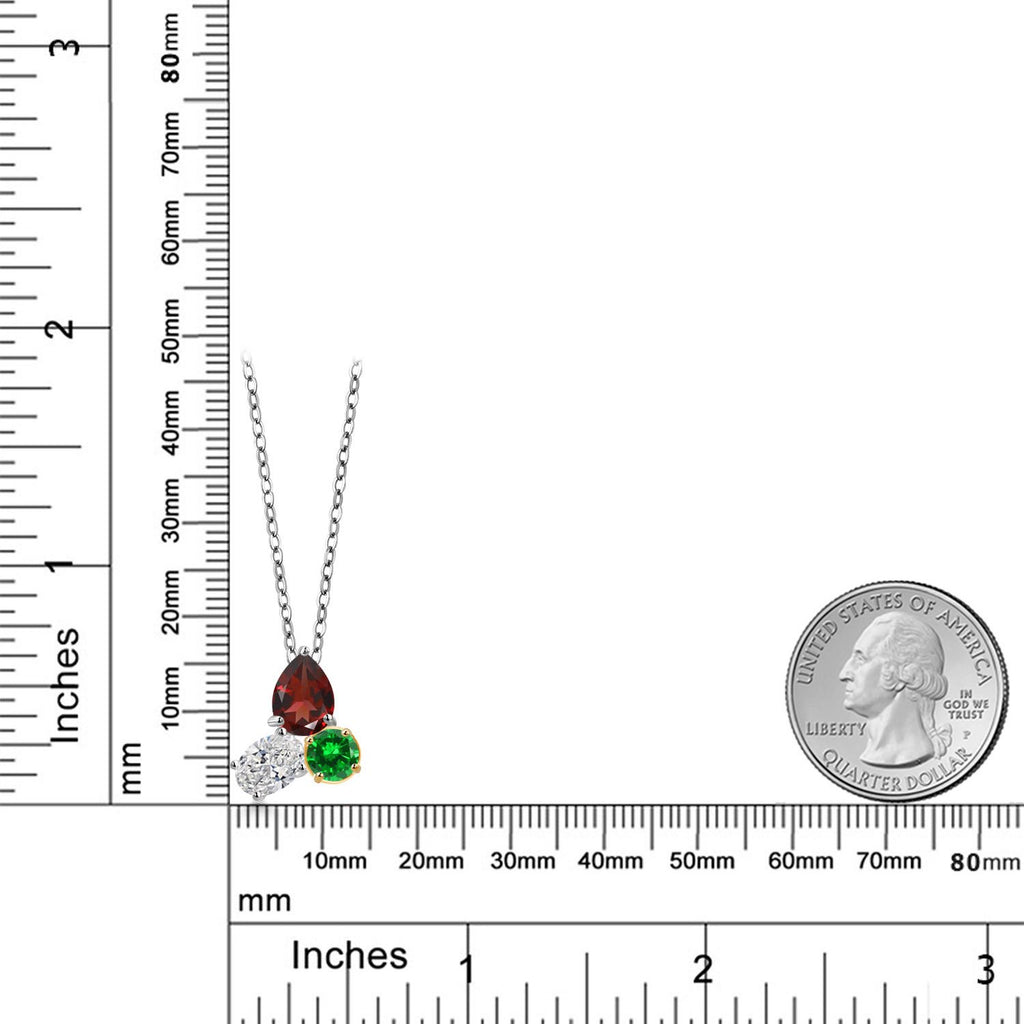 Pendant in 925 Sterling Silver and 10K Yellow Gold