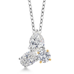 Pendant in 925 Sterling Silver and 10K Yellow Gold