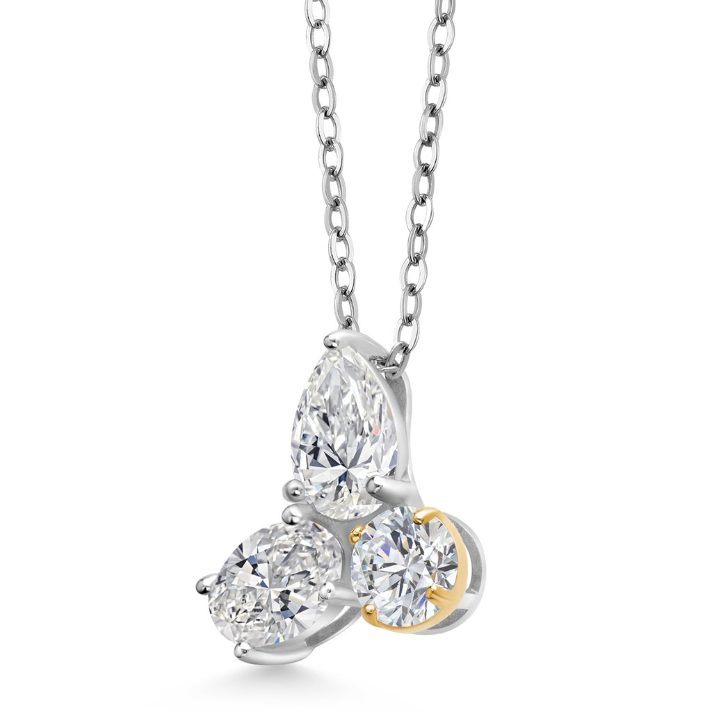 Pendant in 925 Sterling Silver and 10K Yellow Gold