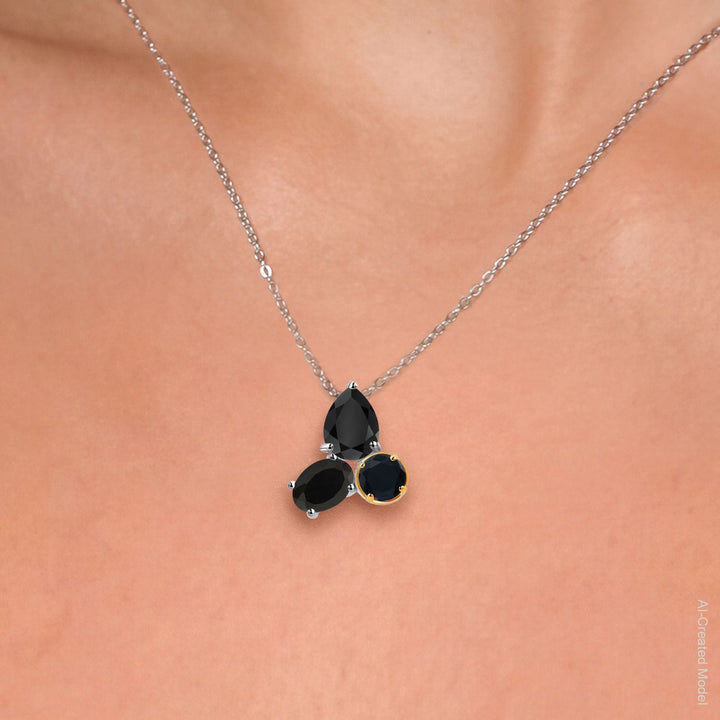 Pendant in 925 Sterling Silver and 10K Yellow Gold