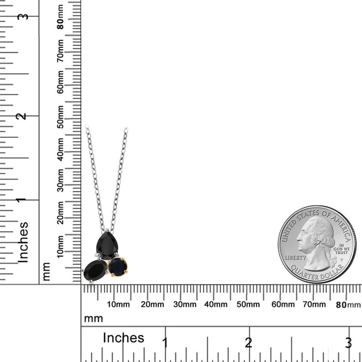 Pendant in 925 Sterling Silver and 10K Yellow Gold