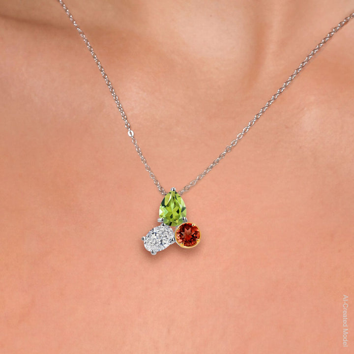 Pendant in 925 Sterling Silver and 10K Yellow Gold