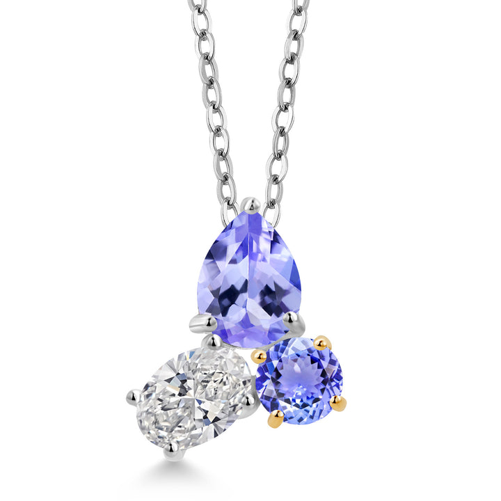 Pendant in 925 Sterling Silver and 10K Yellow Gold