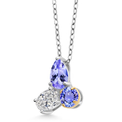 Pendant in 925 Sterling Silver and 10K Yellow Gold