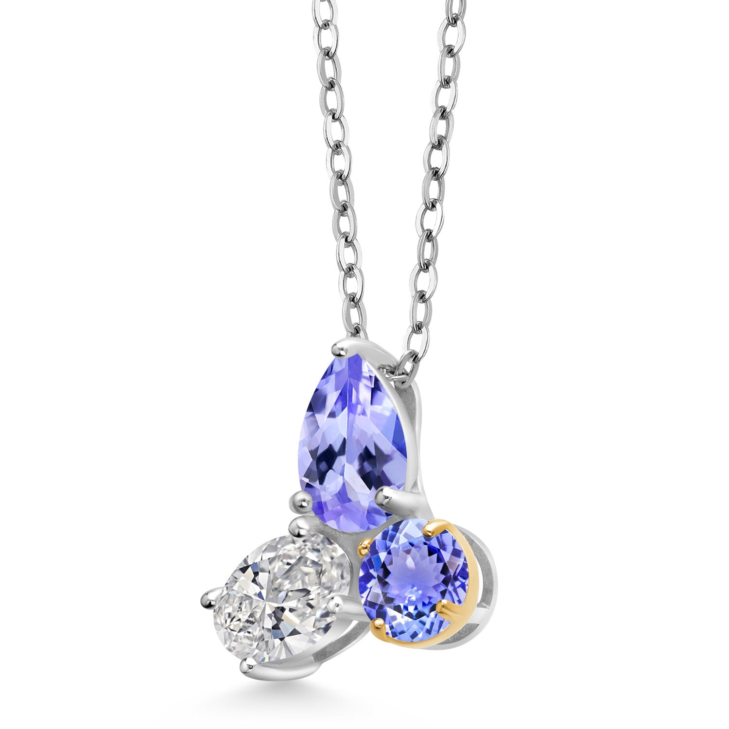 Pendant in 925 Sterling Silver and 10K Yellow Gold