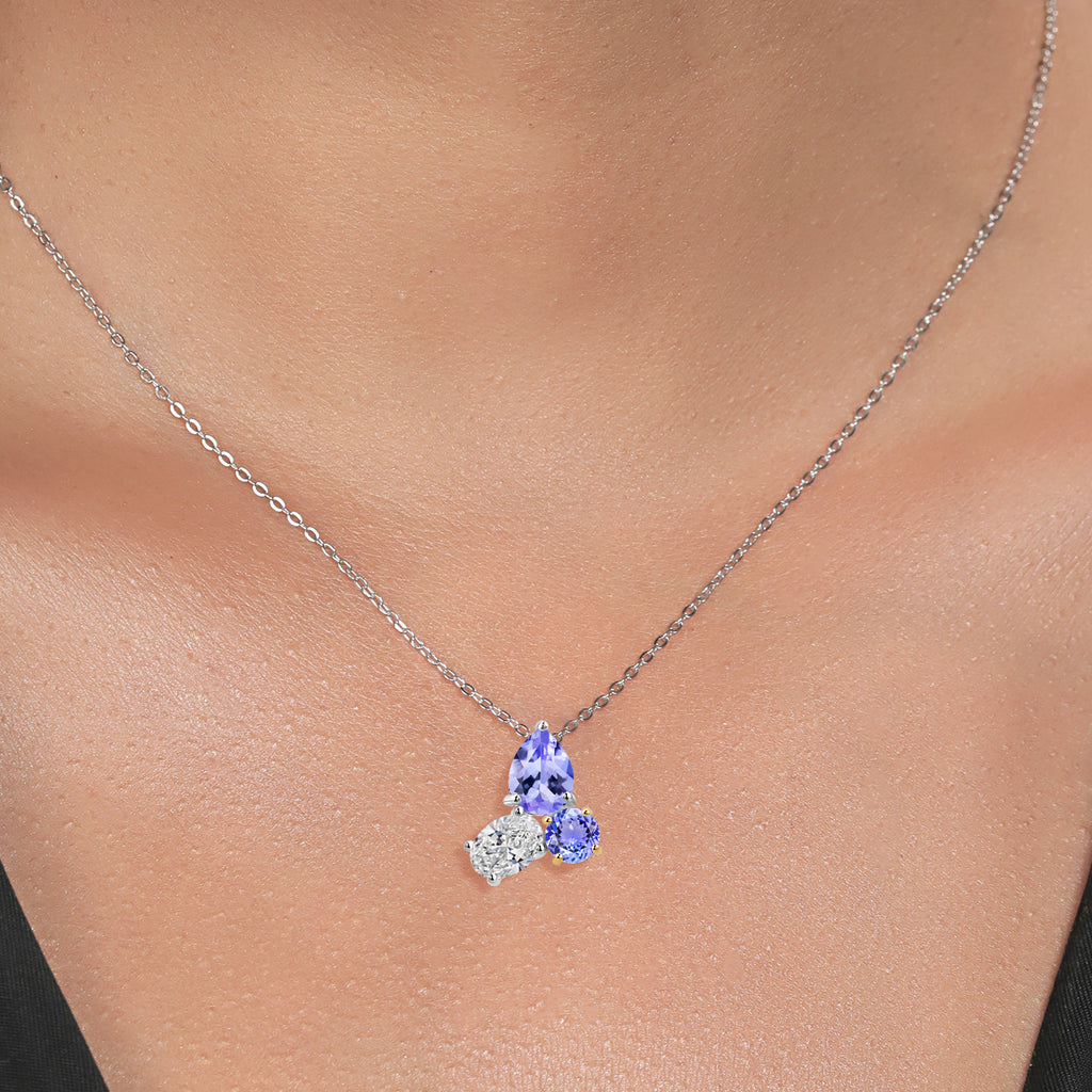 Pendant in 925 Sterling Silver and 10K Yellow Gold