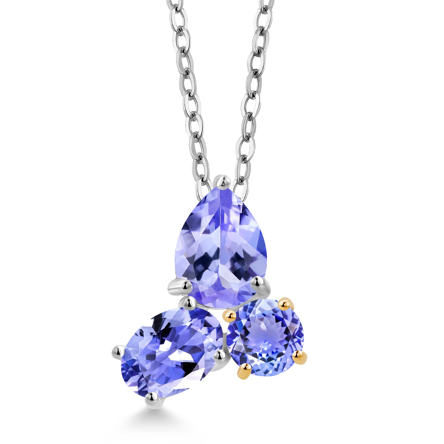 Pendant in 925 Sterling Silver and 10K Yellow Gold