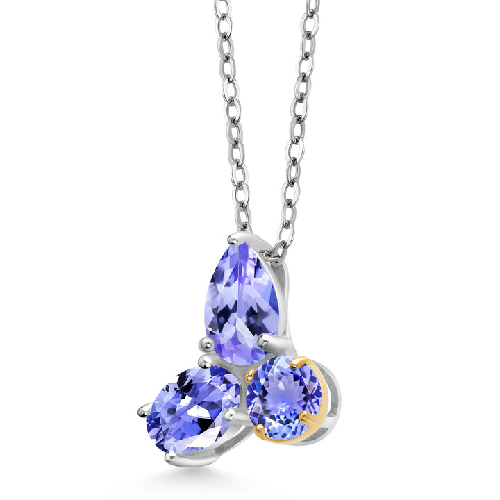 Pendant in 925 Sterling Silver and 10K Yellow Gold