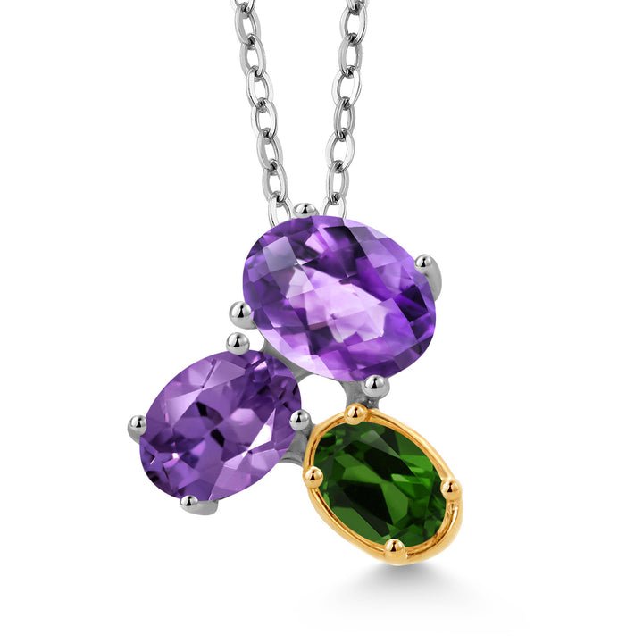 Pendant in 925 Sterling Silver and 10K Yellow Gold