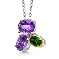 Pendant in 925 Sterling Silver and 10K Yellow Gold
