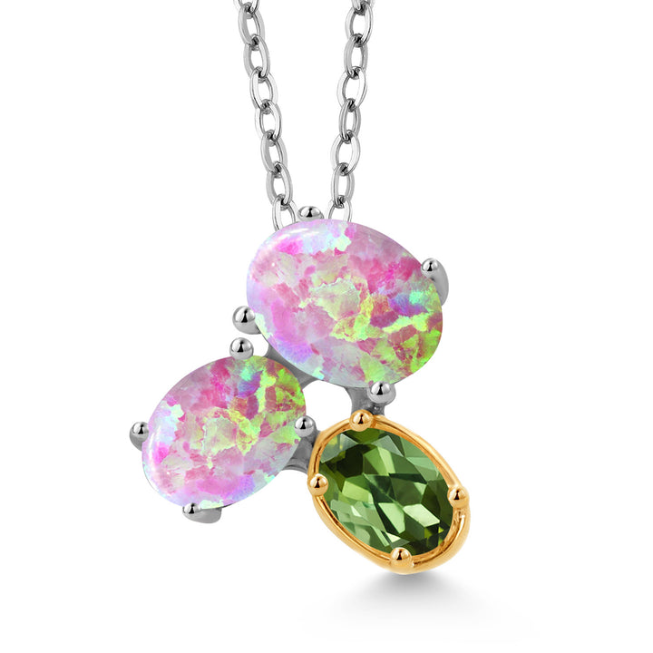 Pendant in 925 Sterling Silver and 10K Yellow Gold
