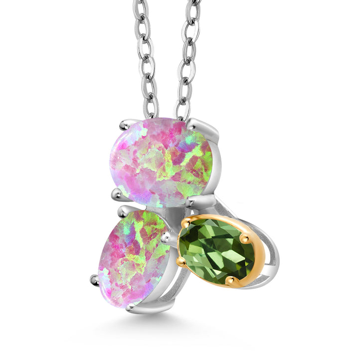 Pendant in 925 Sterling Silver and 10K Yellow Gold