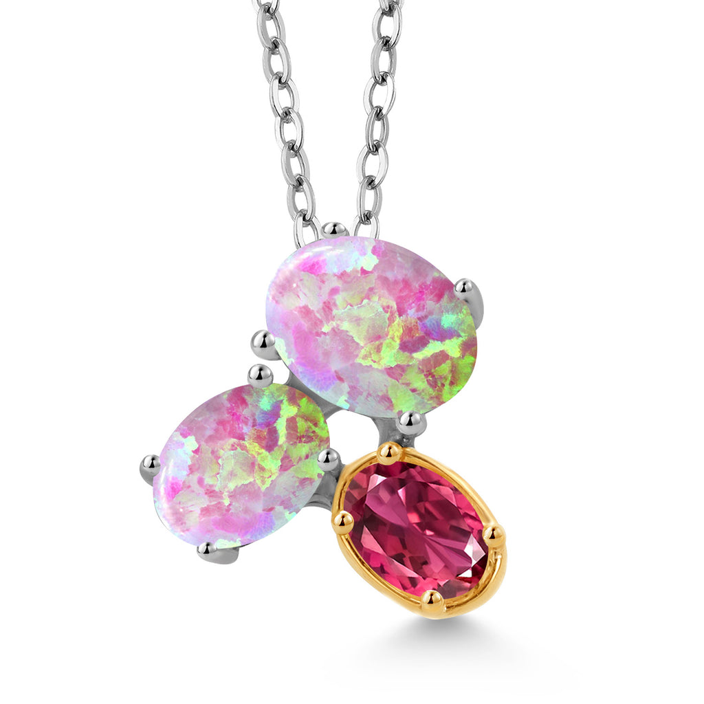 Pendant in 925 Sterling Silver and 10K Yellow Gold