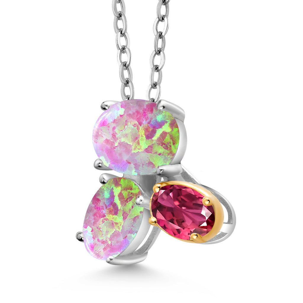 Pendant in 925 Sterling Silver and 10K Yellow Gold