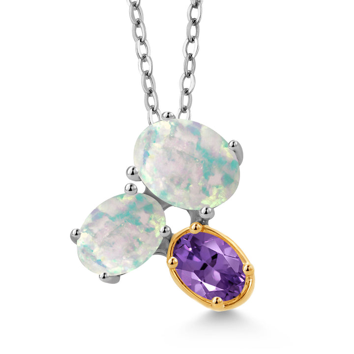 Pendant in 925 Sterling Silver and 10K Yellow Gold