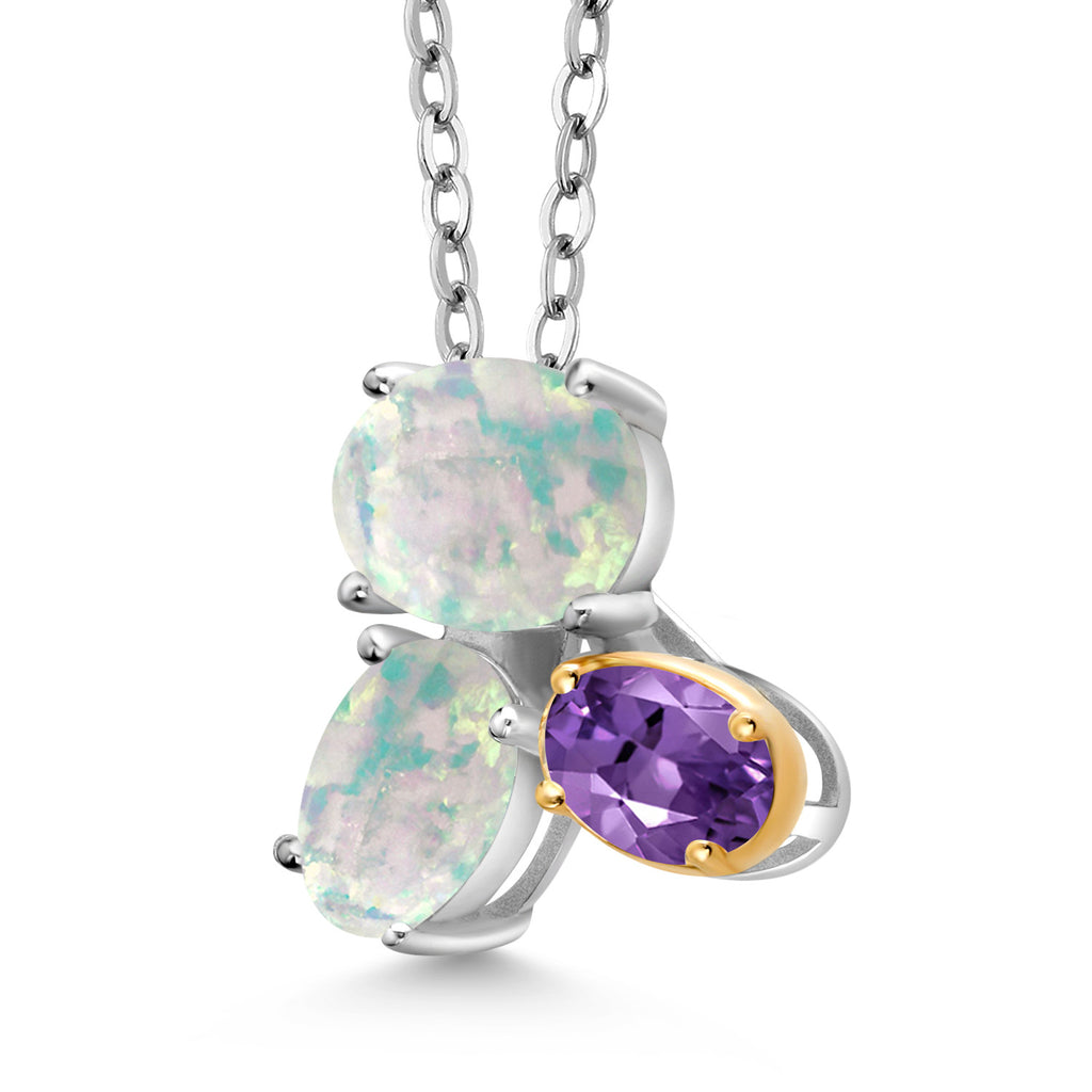Pendant in 925 Sterling Silver and 10K Yellow Gold
