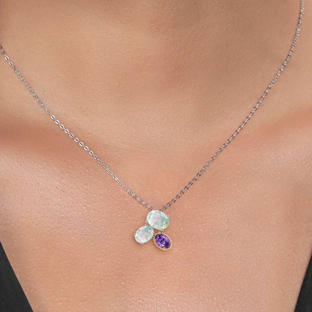Pendant in 925 Sterling Silver and 10K Yellow Gold