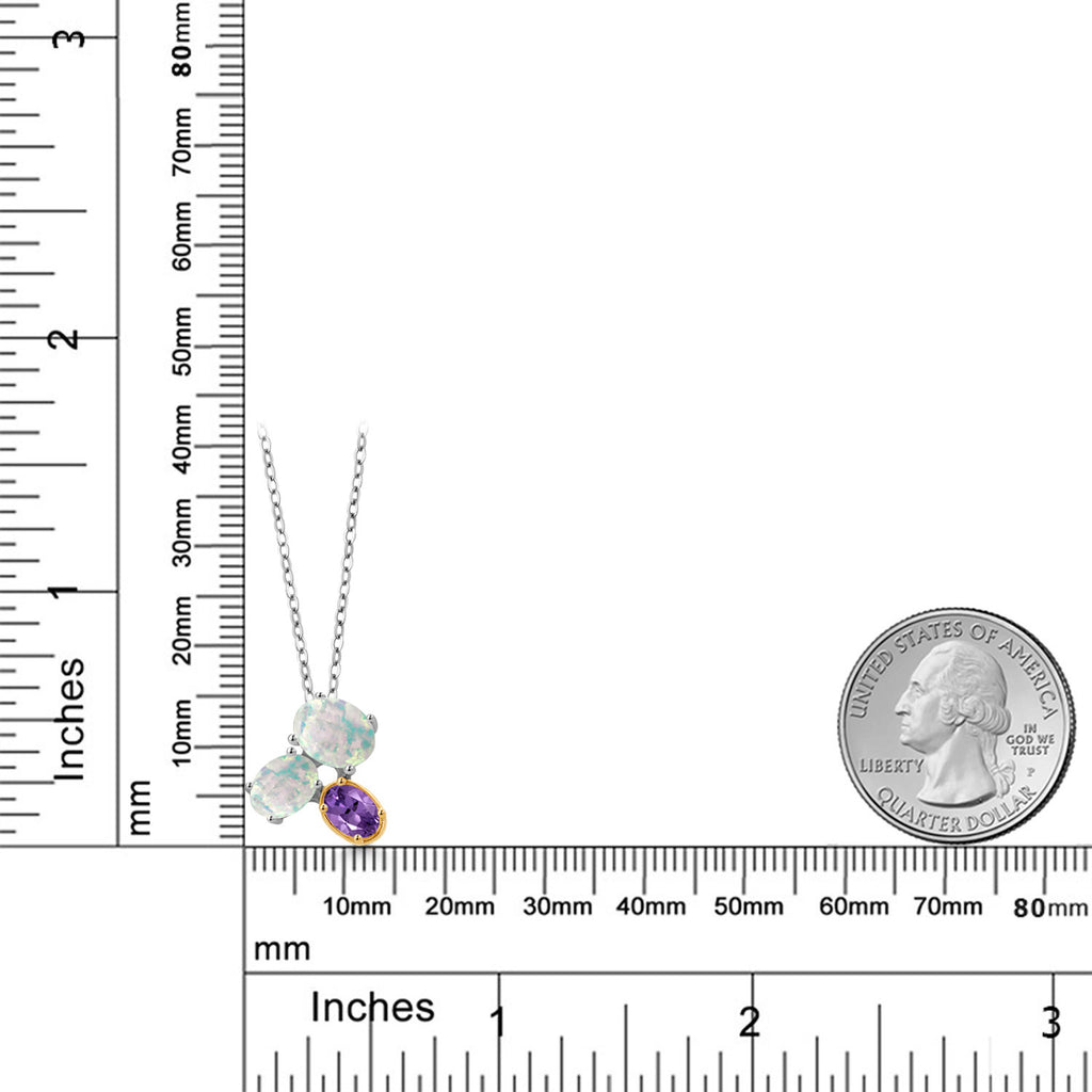 Pendant in 925 Sterling Silver and 10K Yellow Gold