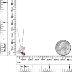 Pendant in 925 Sterling Silver and 10K Yellow Gold