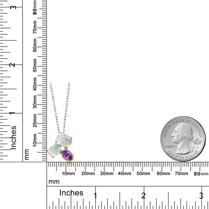 Pendant in 925 Sterling Silver and 10K Yellow Gold