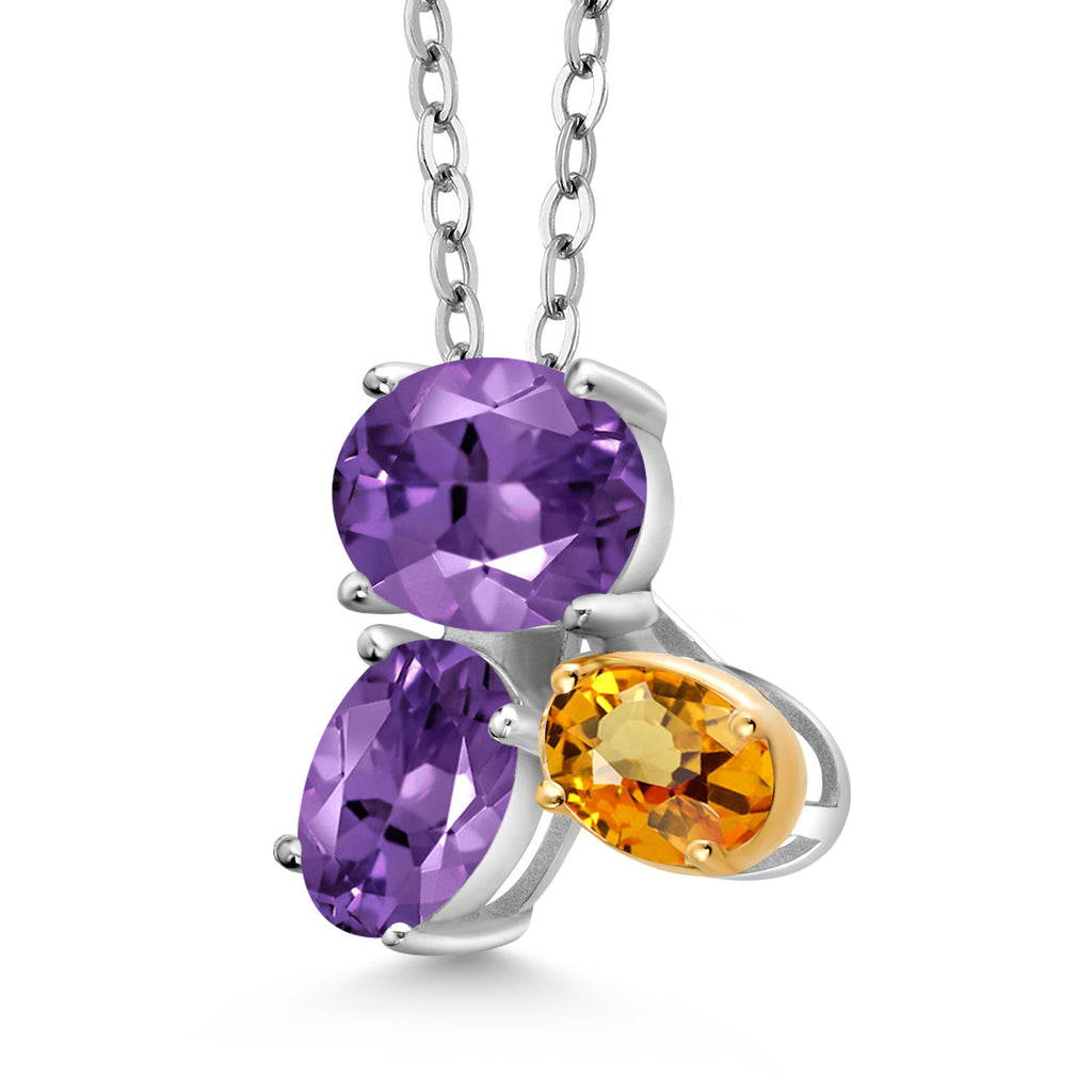 Pendant in 925 Sterling Silver and 10K Yellow Gold