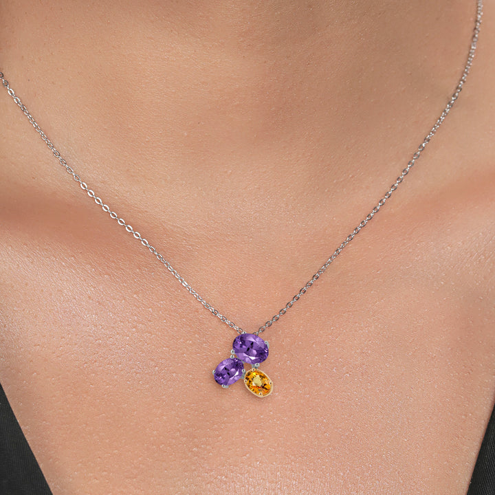 Pendant in 925 Sterling Silver and 10K Yellow Gold