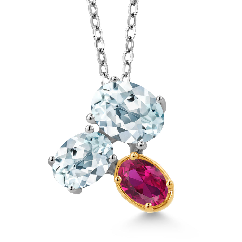 Pendant in 925 Sterling Silver and 10K Yellow Gold