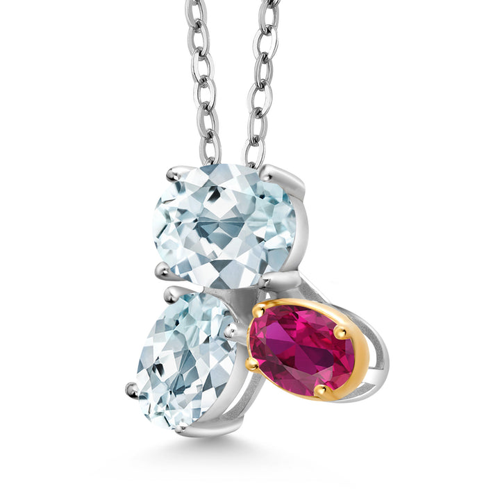 Pendant in 925 Sterling Silver and 10K Yellow Gold