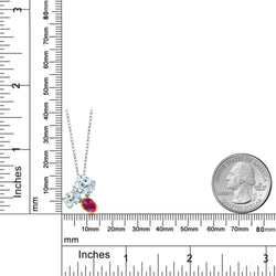 Pendant in 925 Sterling Silver and 10K Yellow Gold