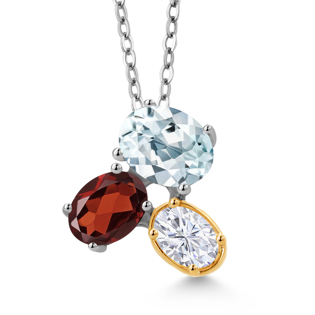Pendant in 925 Sterling Silver and 10K Yellow Gold