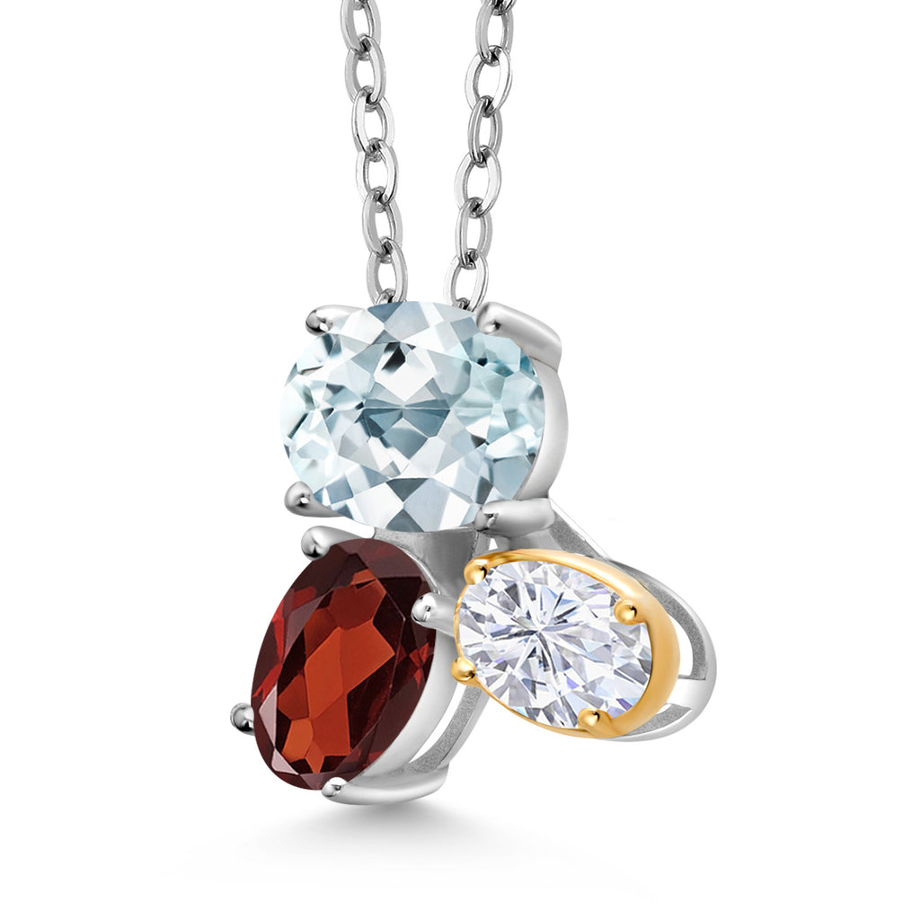 Pendant in 925 Sterling Silver and 10K Yellow Gold