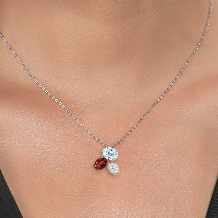 Pendant in 925 Sterling Silver and 10K Yellow Gold