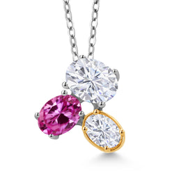 Pendant in 925 Sterling Silver and 10K Yellow Gold