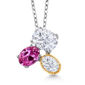 Pendant in 925 Sterling Silver and 10K Yellow Gold