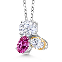 Pendant in 925 Sterling Silver and 10K Yellow Gold