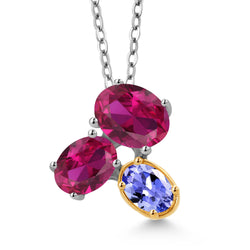 Pendant in 925 Sterling Silver and 10K Yellow Gold