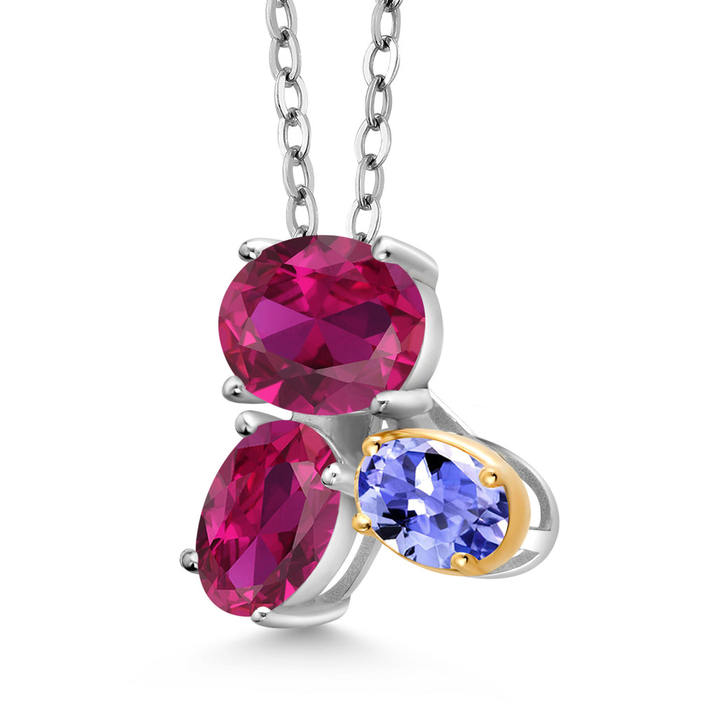 Pendant in 925 Sterling Silver and 10K Yellow Gold