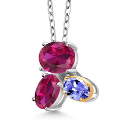 Pendant in 925 Sterling Silver and 10K Yellow Gold