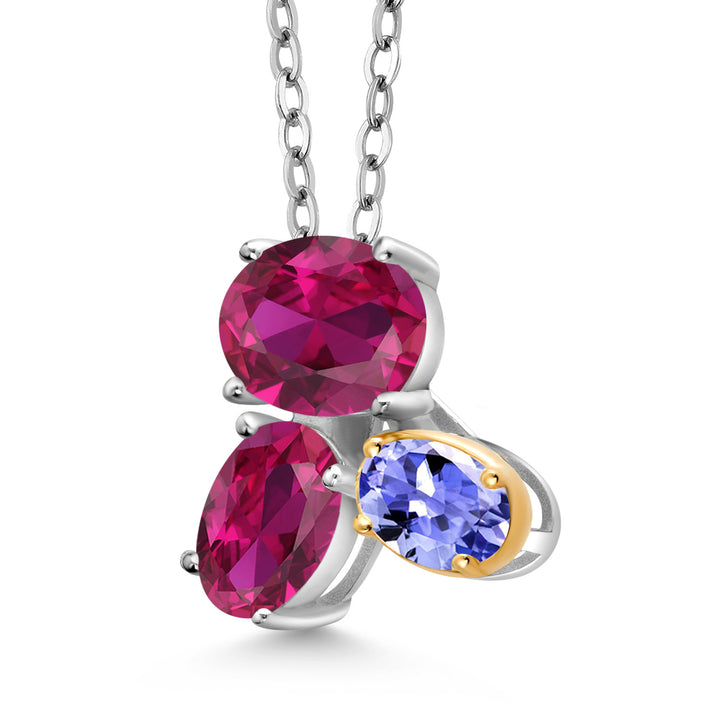 Pendant in 925 Sterling Silver and 10K Yellow Gold