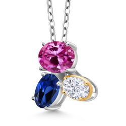 Pendant in 925 Sterling Silver and 10K Yellow Gold