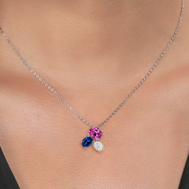 Pendant in 925 Sterling Silver and 10K Yellow Gold